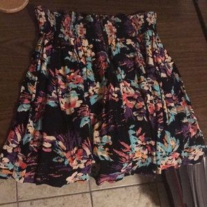 Forever 21 floral zip miniskirt